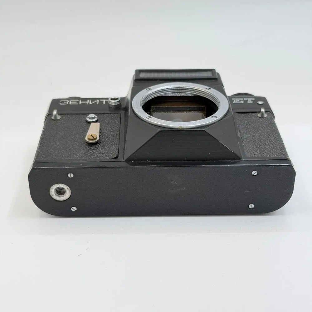 Zenit ET 35mm SLR Film Camera Body Black Soviet USSR M42 Mount Vintage